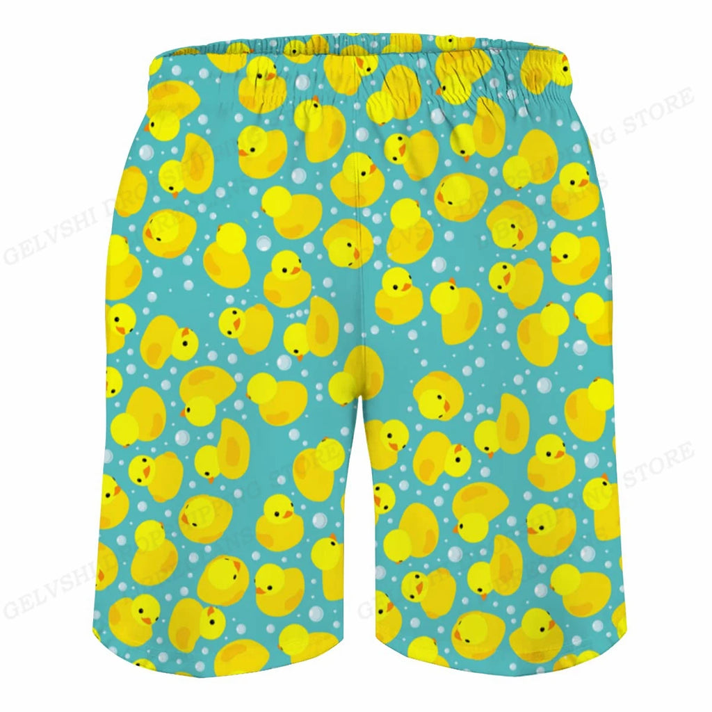 Duck Board Short Kids Beach Shorts Men's Swimming Trunks Masculina Casual Shorts Boy Sports Briefs Swimwear Trunk Quick Dry Pant