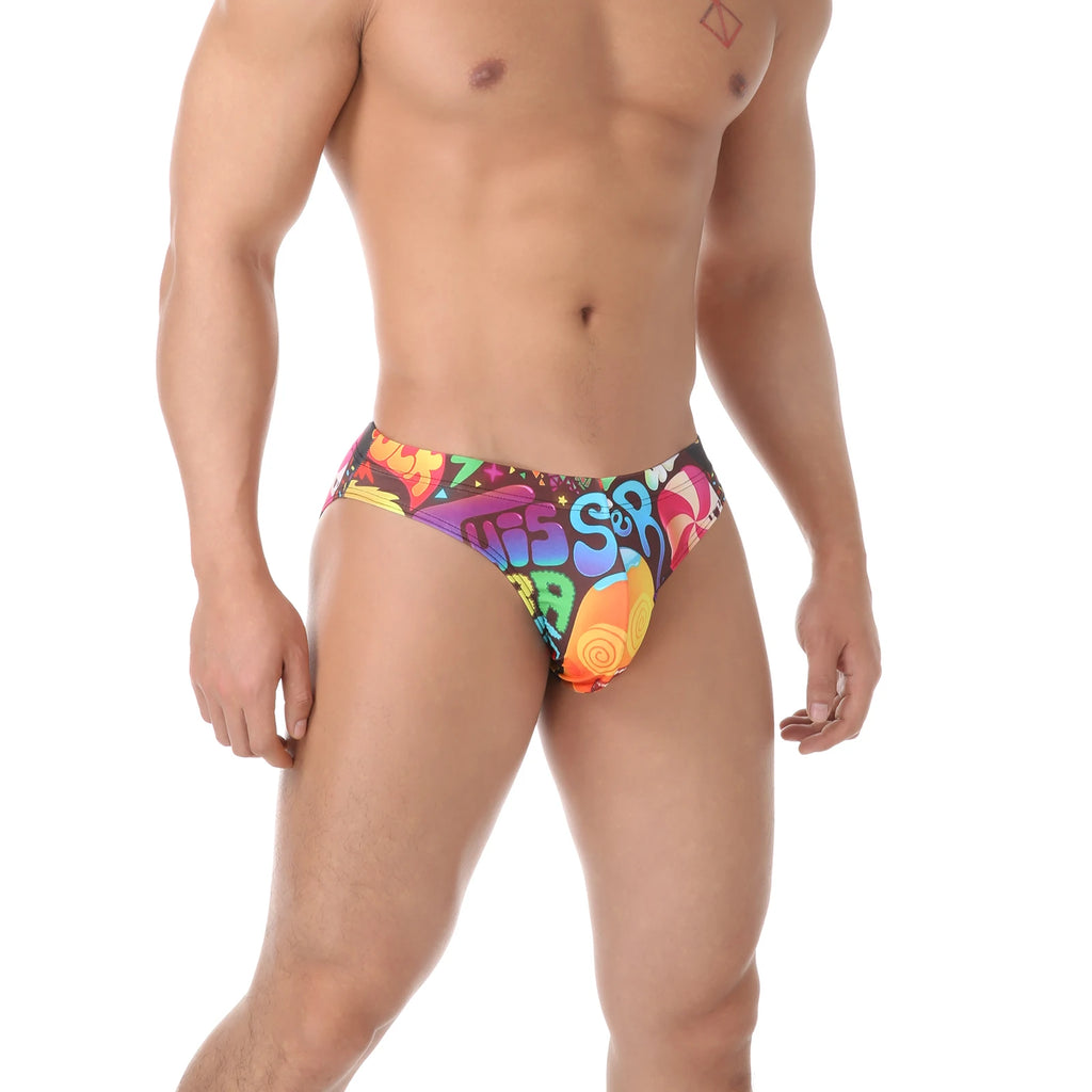 Men Swimming Trunks Sexy Low-waisted Briefs Bikini Summer Sport Beach Shorts Swimsuit Swimwear Bathing Suit Surfing Swim Briefs