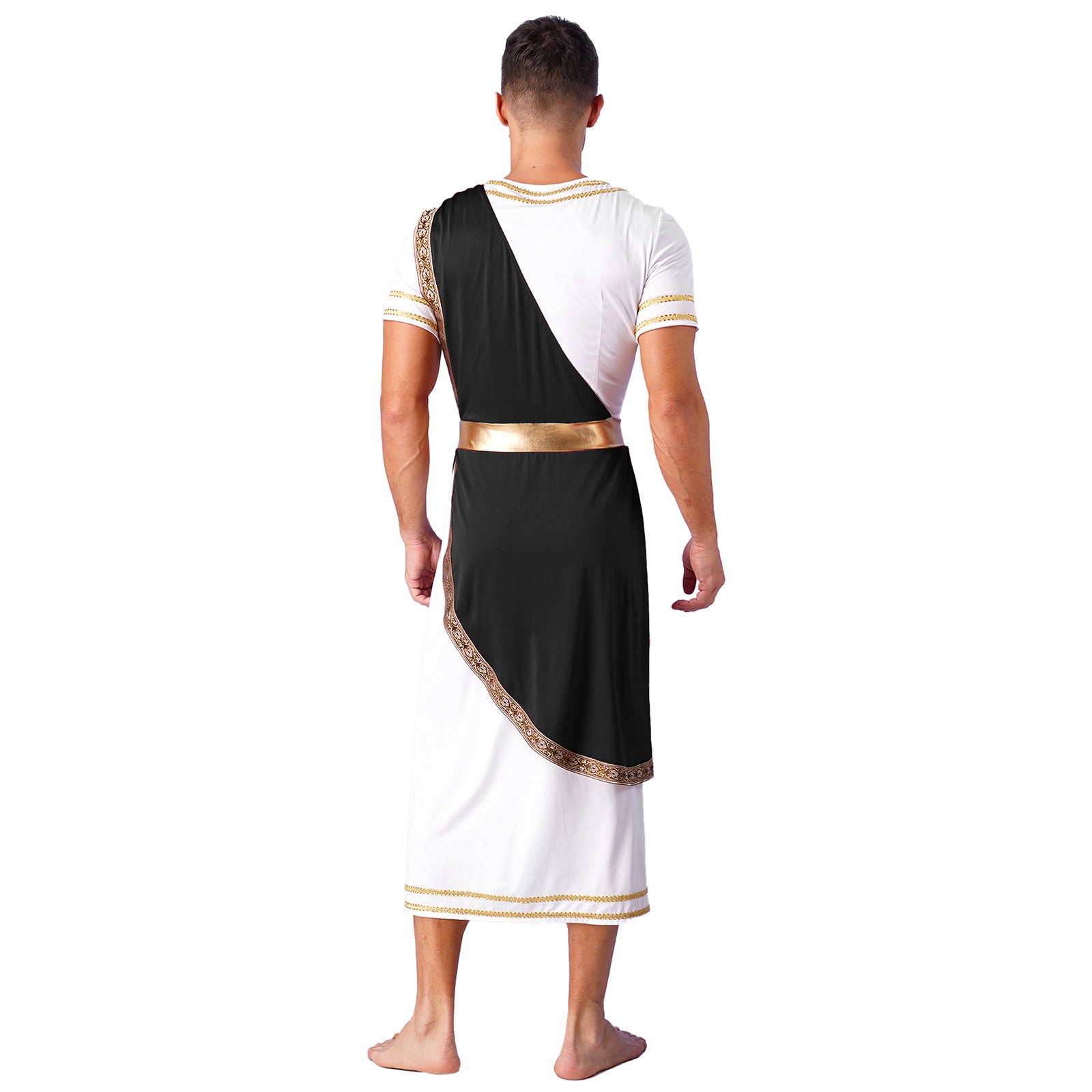 Mens Ancient Greek God Cosplay Outfit Roman Robe Costumes Ancient Greek Toga Spartan Dress Up Retro Vintage Warrior Clothing