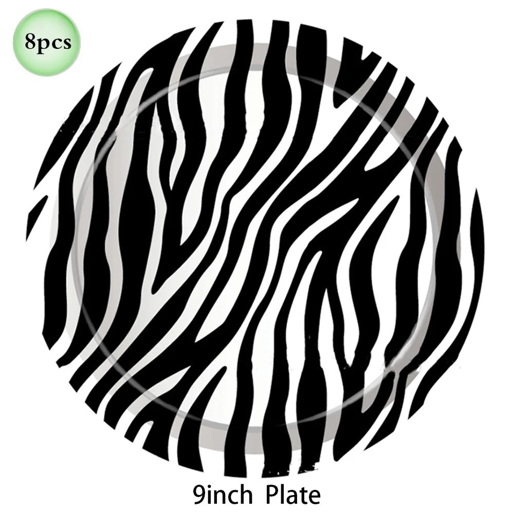 Woodland Animal Print Tablecloth Disposable Plates Napkins Cups Kids Jungle Safari Birthday Party Table Decoration & Accessories