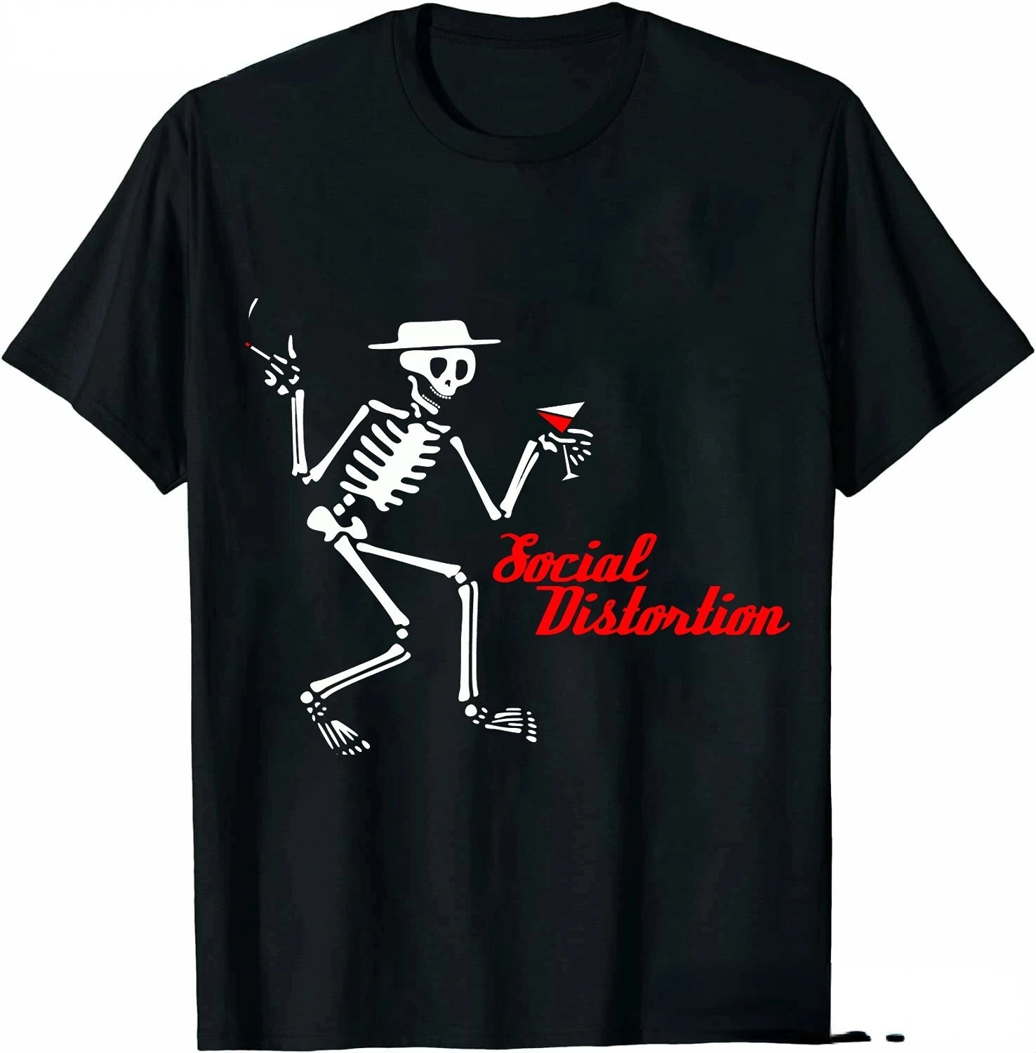 Men Clothing Social Distortion Winged Wheel TShirt Ball and Chain Mens Tshirt Street Hip Hop Style Tees Loose Tops Streetwear