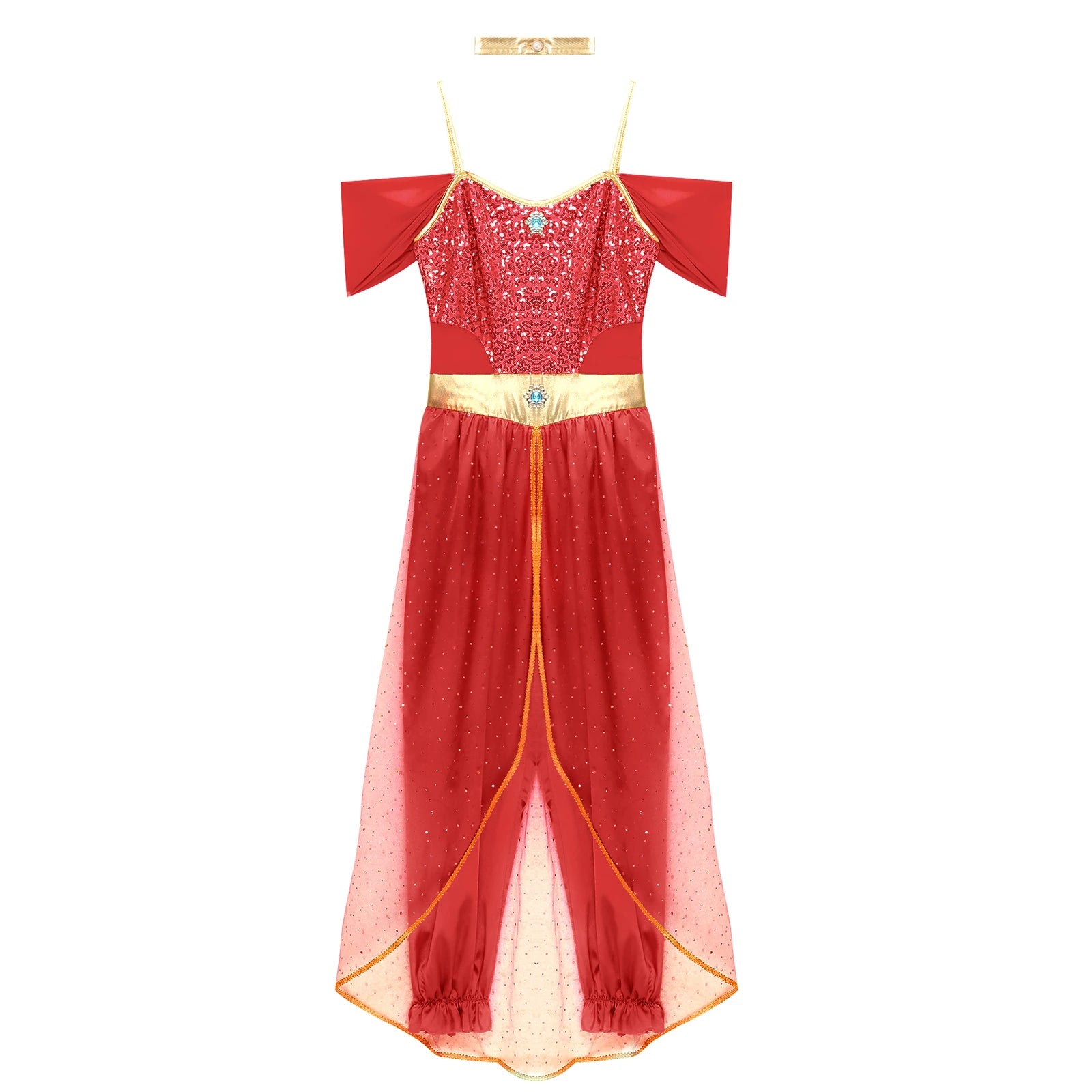 Festival Arabian Princess Costumes Indian Dance Embroider Bollywood Jasmines Costume Party Halloween Cosplay Jasmines Outfit