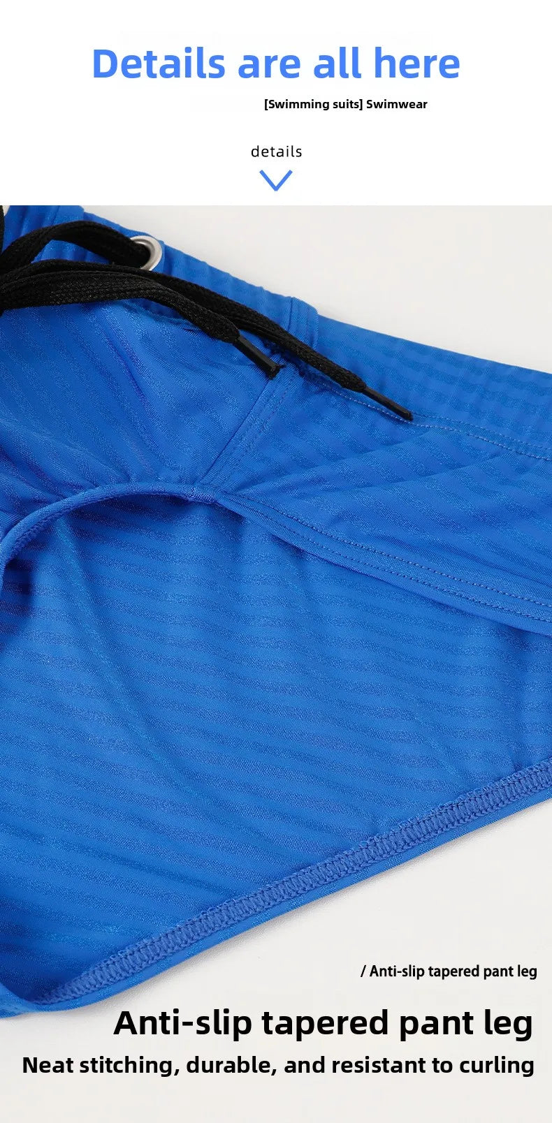Men's Solid Color Swim Trunks Drawstring Slim Fit Anti-Slip, Quick-Dry Athletic Tight Sports Shorts Comfortable Swimming Bottoms