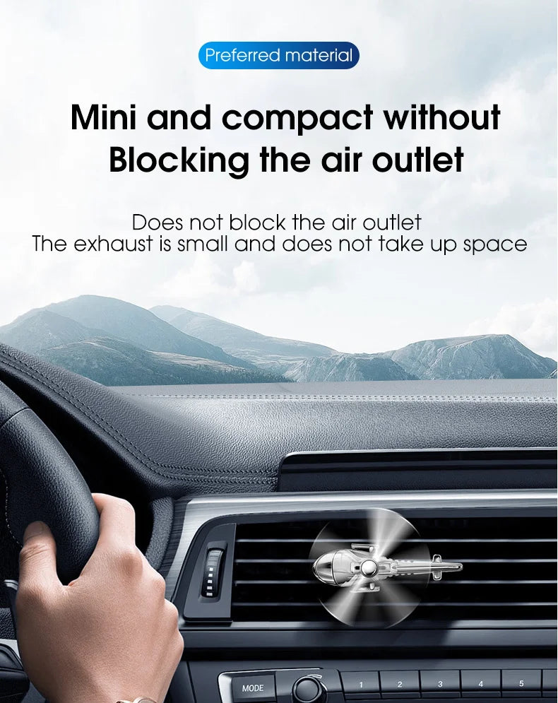 Car Air Freshener Mini Helicopter Rotating Aromatherapy Purifie Odors Car Perfume Essential Oil Diffuser Car Vent Aromatherapy