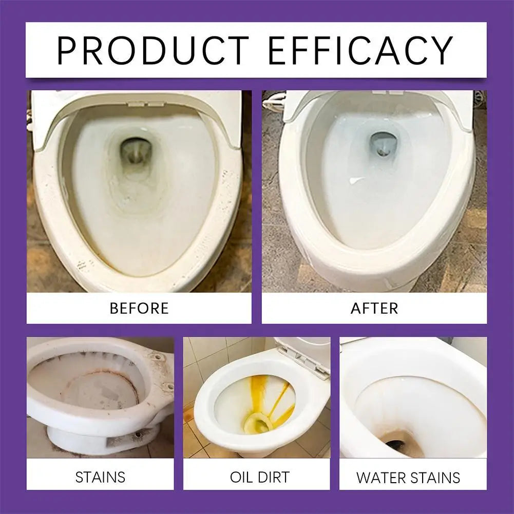 Household Toilet Cleaning Powder Powerful Descaling Stain Remover Odor Eliminator Fresh Fragrance Easy to Use