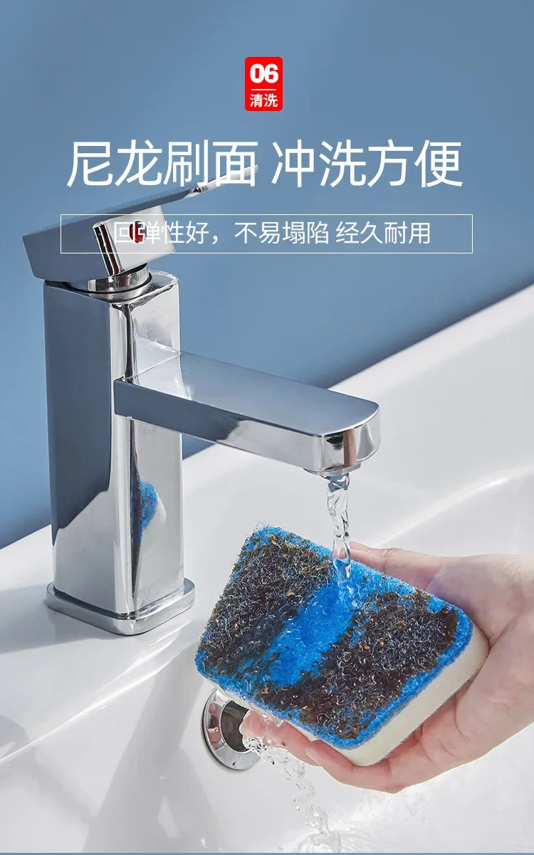 Cleaning Brushes  Bathroom Accessories Wall Cleaning Sponge Hanging Long Handle Removable Floor Bathtub Home Household
