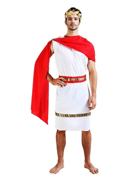 Carnival Ancient Greek Costume Cosplay Grecian Toga Suits Roman Robe Clothing Halloween Party Costume For Adult Men