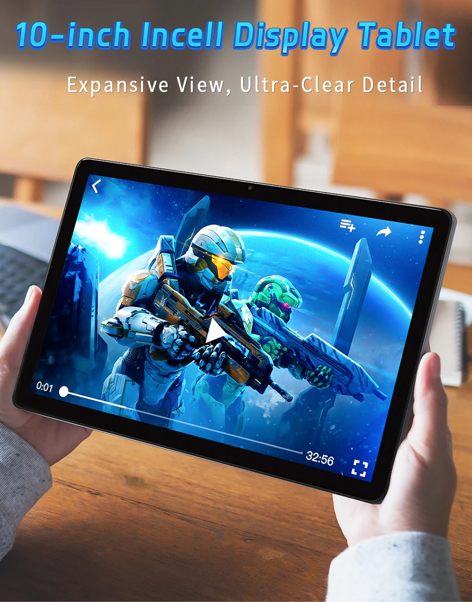 Tablets 10.1Inch Android 15 Tablets 2025 Android Tablets 12GB+128GB, 2 in 1 Tablet with Keyboard, Powerful Octa-Core+13MP Camera