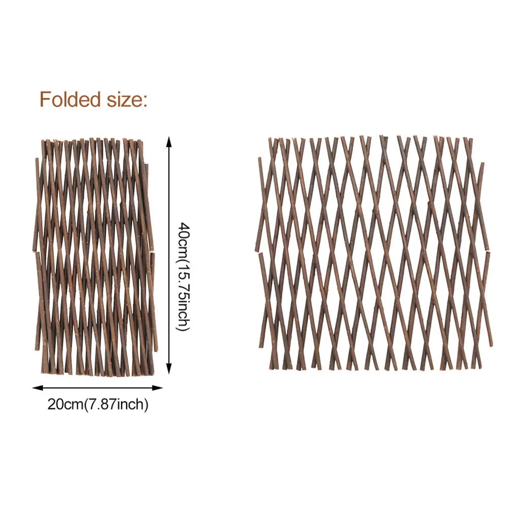 Garden Trellis Expanding Willow Trellis Plant Support Plant Climbing Lattice Yard Fence Decoration Ornaments for Garden Hot Sale