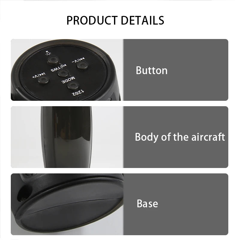Portable  Wireless Sound Box Bluetooth Speakers Powerful  Subwoofer Car Audio Bass MP3 Player Sound System LED Lights