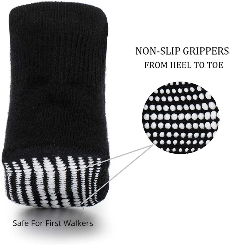 Boys 6 Pack Non Slip Baby Socks for 0-24M Newborn Bebe Girls Grips Anti Skid Ankle First Walker Infant Kids Cotton Sock 2021