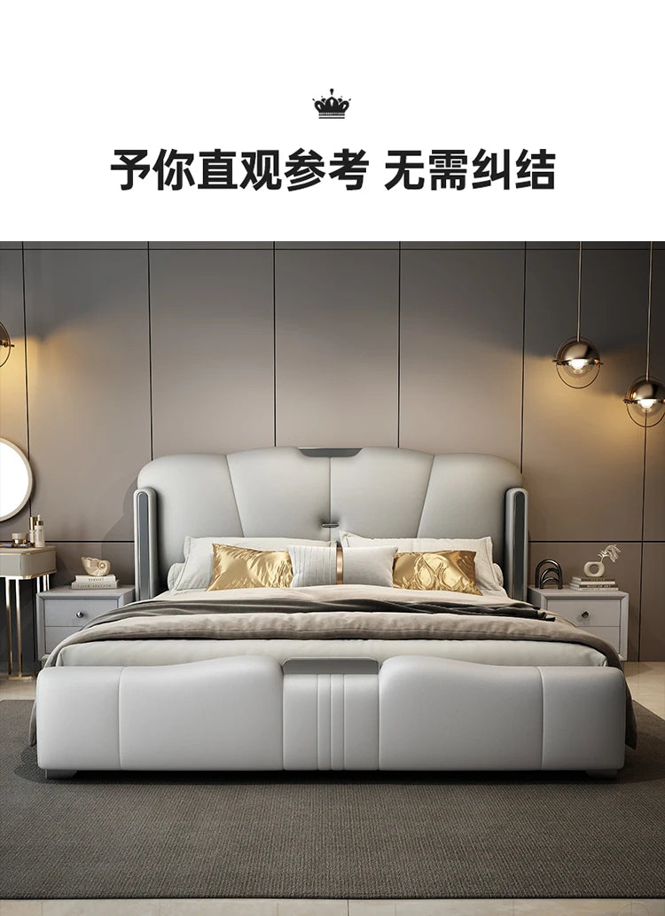 European Sleeping Bed Princess Platform Double Luxury Massage Bed Design Full Storage Sofa Letto Matrimoniale Trendy Furniture