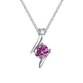 1.0 carat women moissantie pendant necklace for charm lady  Solid 925 Sterling Silver Wedding Women Promise fine Jewelry gift
