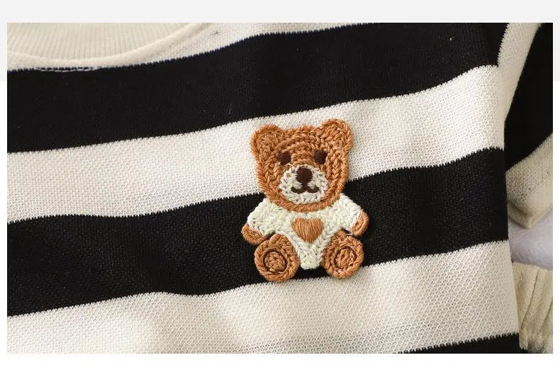 Children's Clothes Short-sleeved Suit Striped Top+shorts 2-piece T-shirt Summer Baby Clothes Children Clothing Boys Girls