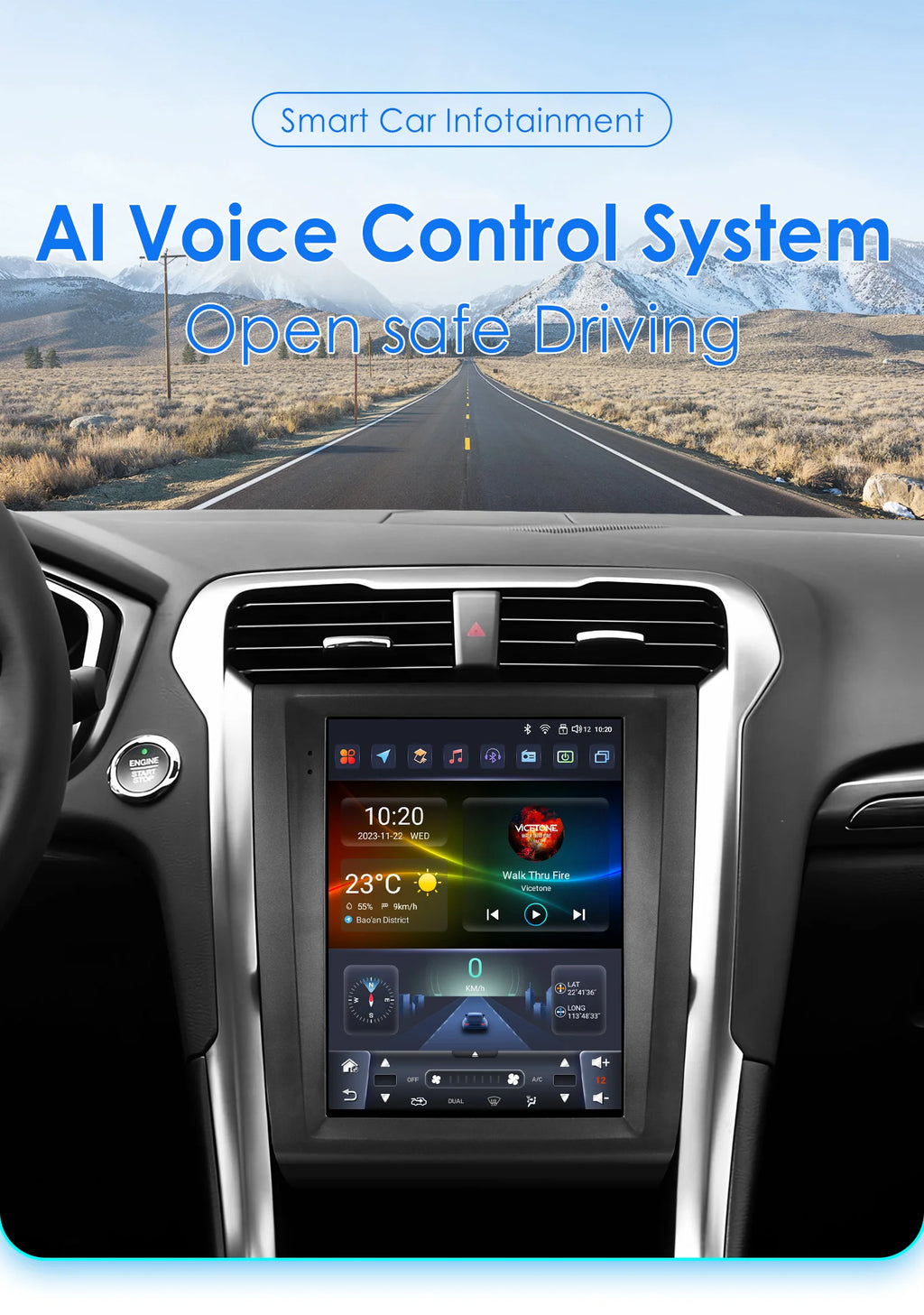 9.7"Carplay Android Auto Car radio for Ford Fusion Mondeo mk5 2013-2019 multimedia car intelligent systems GPS navi Screen Audio