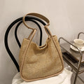 Summer Large Beach Bag Ladies Designer Tote Straw Woven Hollow Shoulder Out Soft Large Capacity Vacation Shopping Handbag Purse