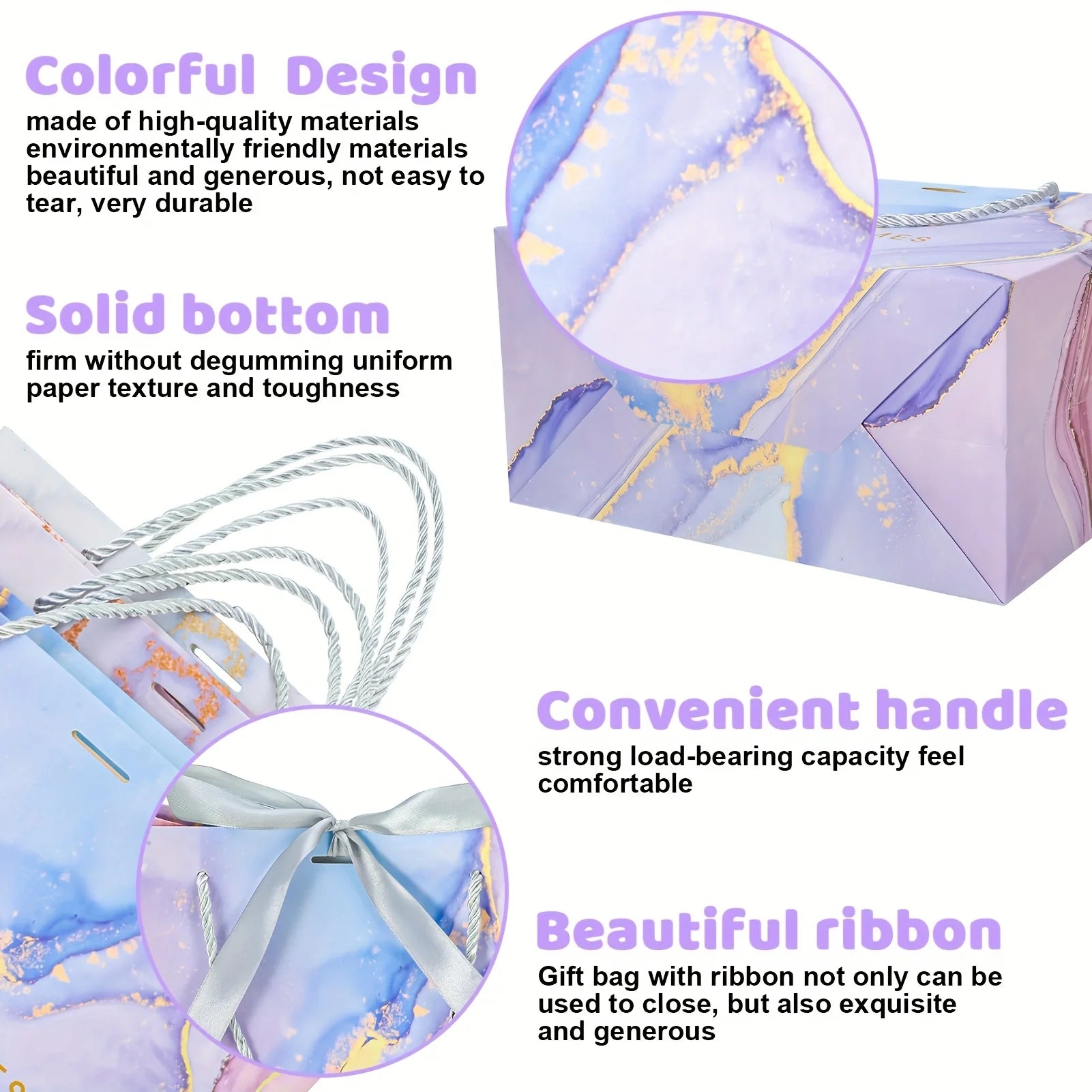 3 pieces Gift Bag, Presents Gift Bags with Ribbon Gift Bags Medium Birthday Gift Bag for Presents For Christmas and Halloween
