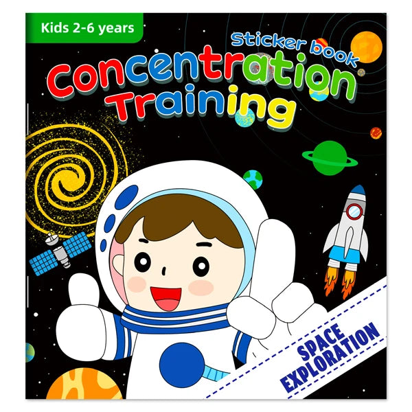 Montessori Toys Cartoon Sticker Books Focus on Potential Development Education Sticker Toys for Children 3-6Y