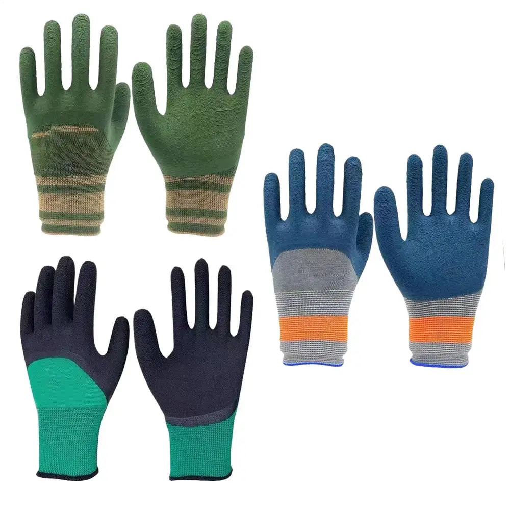 1Pair Gardening Gloves Latex Waterproof Horticultural Gloves Non-slip Protective Gear for Vegetable Flower Plant Gardening Glove