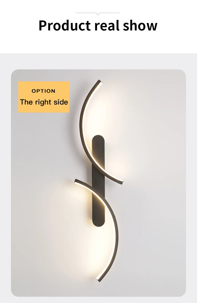 Minimalist Wall Lamp LED C Shape Wall Sconce Modern Simple for Home Decor Perfect Lighting Living Room Bedroom Hallway Office