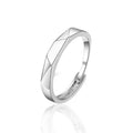 1Pair Simple Rhombus Couple Rings for Women Men Black Sliver Couple Goth Ring Luxury Opening Finger Ring Lover's Jewelry Gifts
