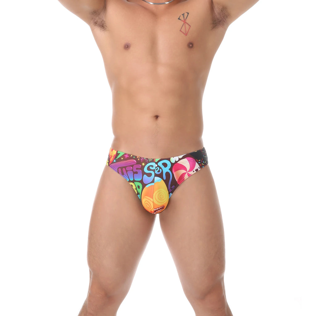 Men Swimming Trunks Sexy Low-waisted Briefs Bikini Summer Sport Beach Shorts Swimsuit Swimwear Bathing Suit Surfing Swim Briefs