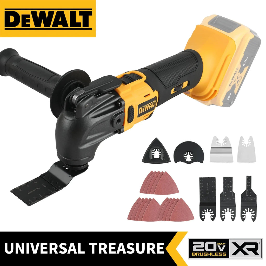DEWALT 21V Brushless Cordless Oscillating Multi-Tool with 5 Accessories Tool-Free Quick Change for Cutting Sanding Grout Removal