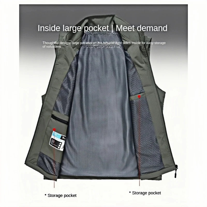 Men‘s Vests Casual Winter Fleece Warm Waistcoats Fashion Thermal Vests Sleeveless Jackets Windbreaker Vests Clothing