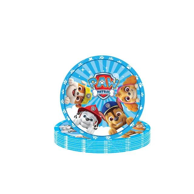 Skye Paw Patrol  Birthday Party Decoration Kids Shower Boys Girls Tableware Supplies Tablecloth Balloon Cake Topper Straw