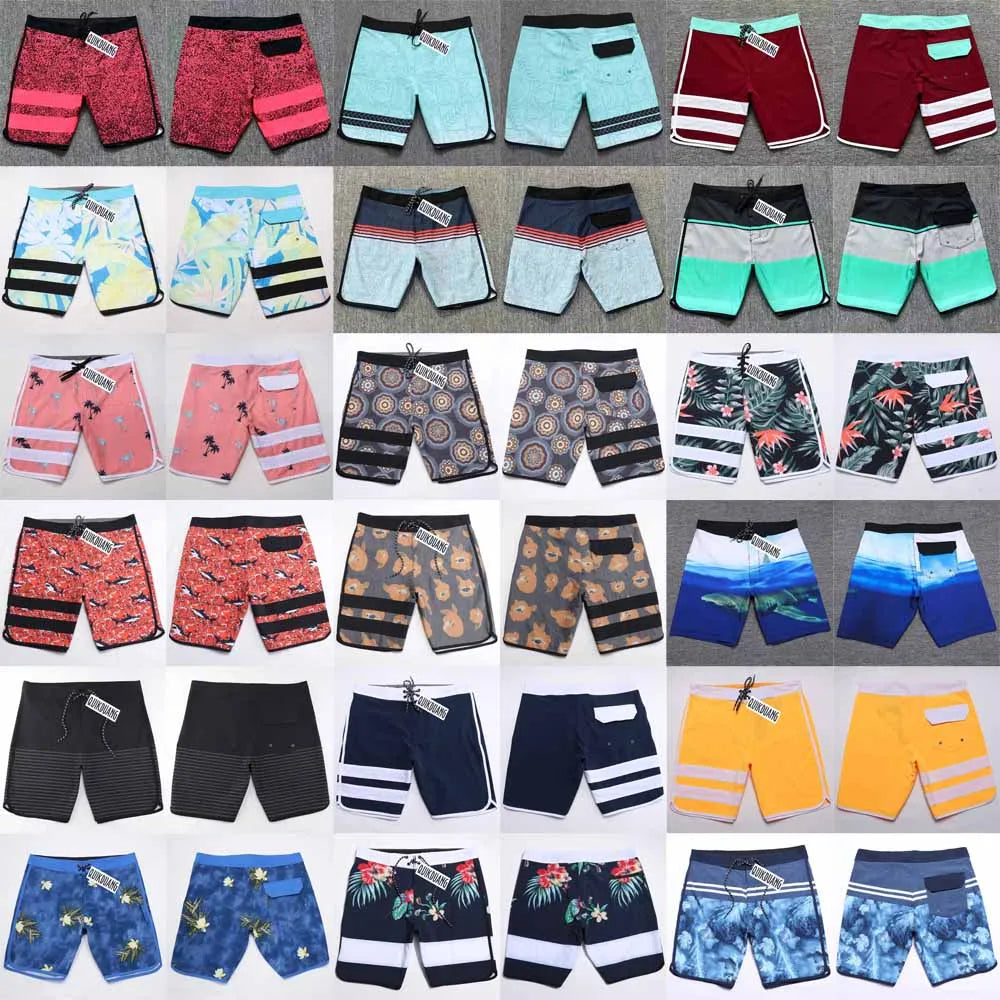 New Fashion Men's Waterproof Stretch Surf Pants Quick-Dry Bermuda Boardshorts Casual Spandex Swimming Trunks Beach Shorts T04