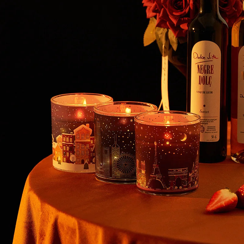 Luxury Fashion Brand Aromatherapy Candles Smokeless Scented Candle Bright Night Fragrance Gift Box Romantic Room Decor Gifts