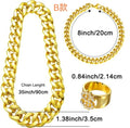 80s 90s Costumes Outfit:90s Hip Hop 80s 90s Costumes for Men Women 90s Outfit for Men Fake Gold Chain 80s Accessories Ecoparty