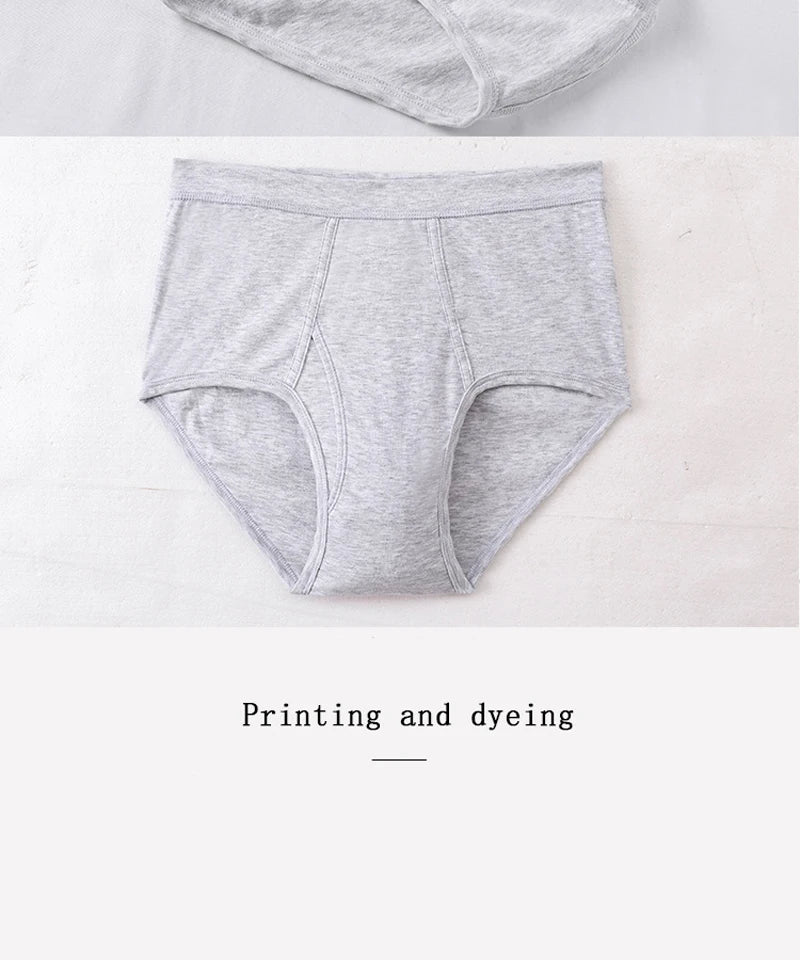 Men's Briefs Sexy Underwear Men 100%Cotton Soft Underpants Comfortable Solid Panties Male High Waist Breathable Underwear Cuecas
