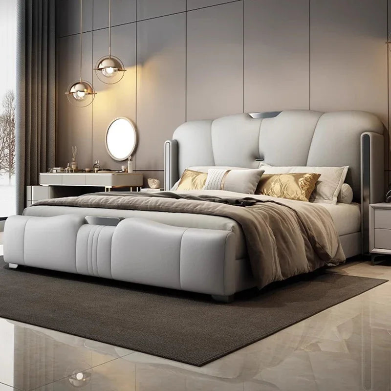 European Sleeping Bed Princess Platform Double Luxury Massage Bed Design Full Storage Sofa Letto Matrimoniale Trendy Furniture