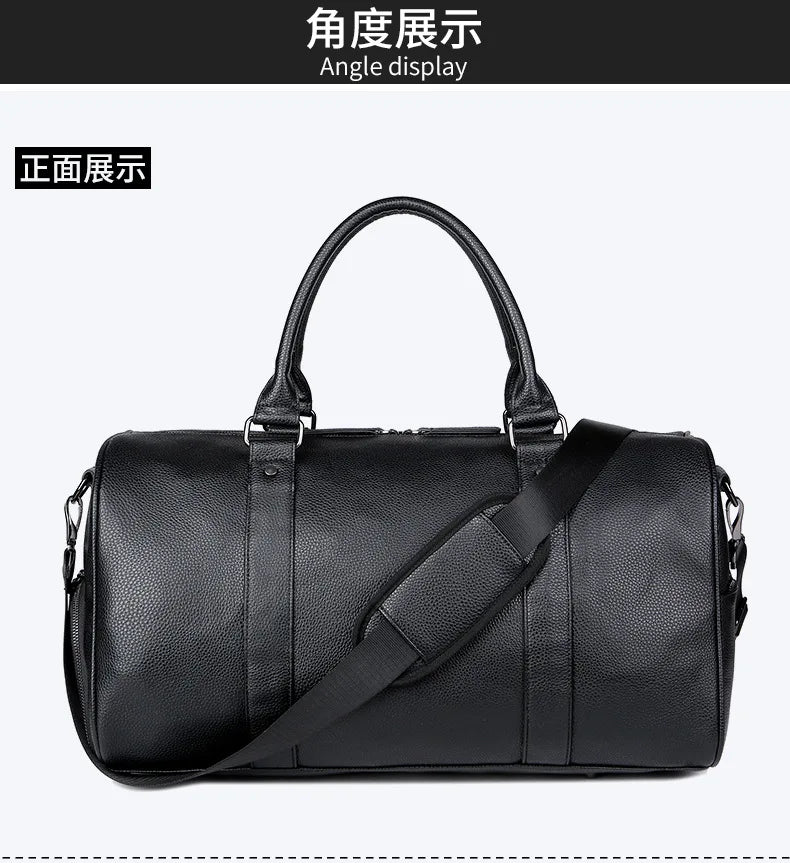 Men's Travel Bag Luxury Large Capacity  Luggage Duffle Bag Leather Portable Durable Crossbody Gym Purse Handbag Luggage Outdoor