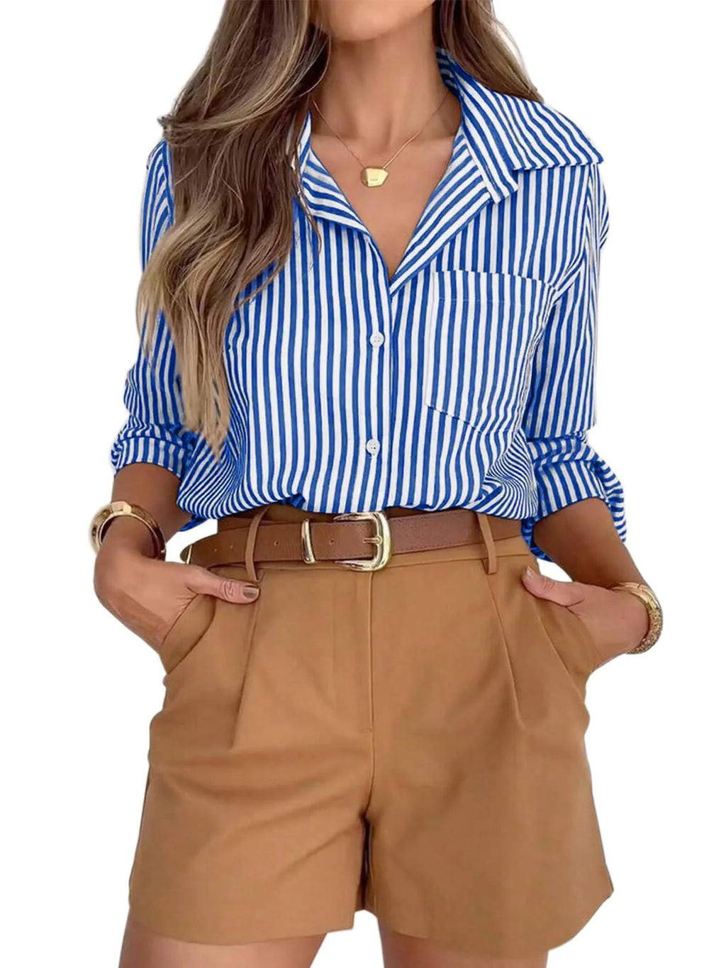Woman Clothing Informal Long Shirt Shirt, Women's Lingerie, Cardigan Open And Stylish, Polyester Style, Full Decorative Length