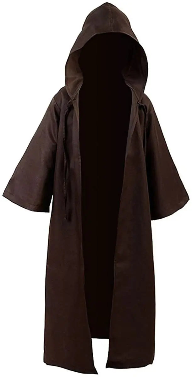 Halloween Festival Costumes Solid Long Robe Cosplay Costumes Abayas Hooded Punk Style Cloak Medieval Gothic Cape Novelty