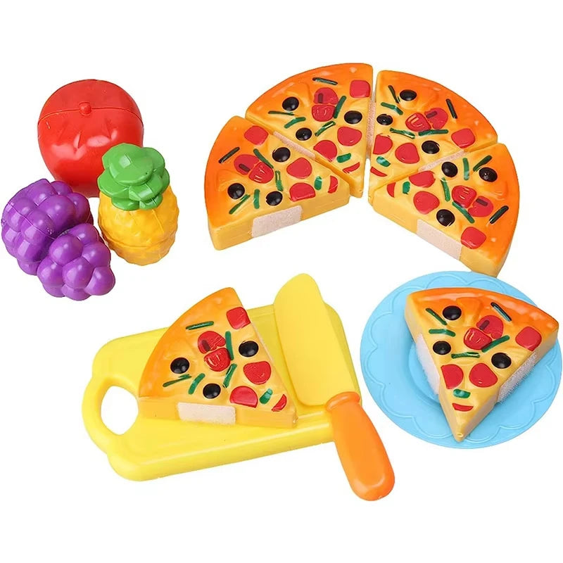 Children Pretend Play Food Toys for Kids Kitchen Vegetable Playset Cut Fruit Vegetables Toy Toddler Birthday Christmas Gift Toys