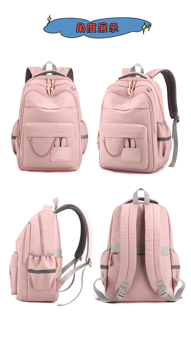 Fengdong kids school bag cute school backpack for girls children kawaii bookbag primary students gift large capacity backpack