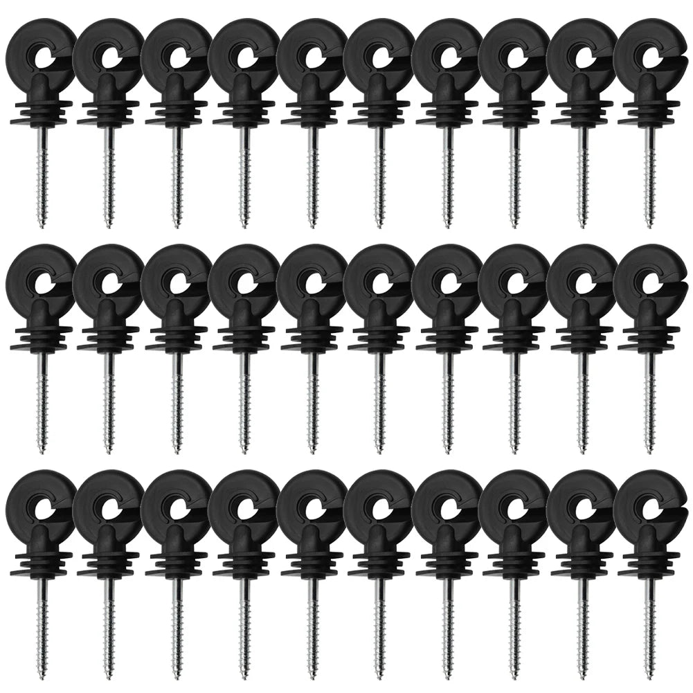 Garden Fencing Trellis 30PCS Premium Electric Fence Insulators For Strong And Safe Wire Connections Carbon Steel Black Insulator