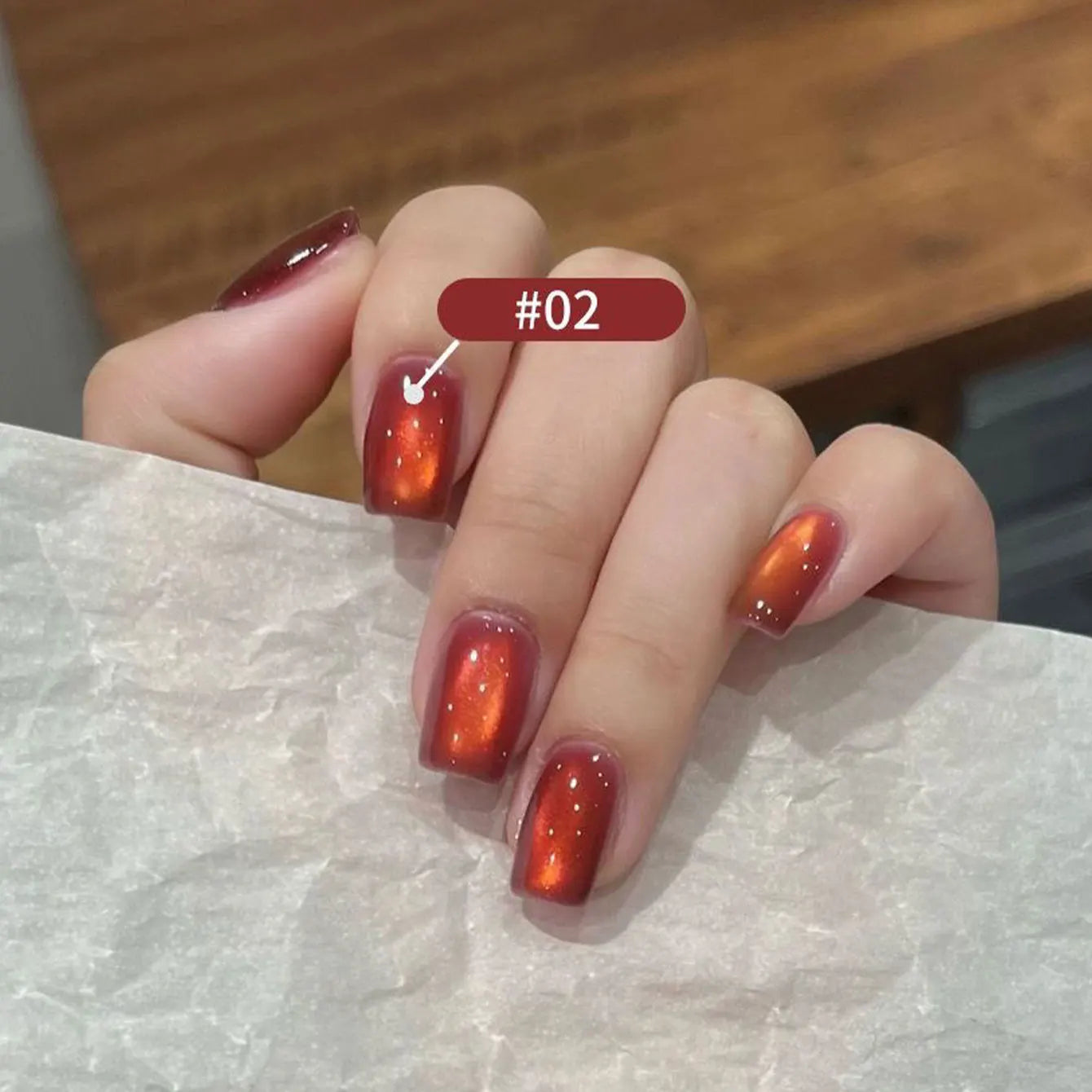 10ML 1-10PCS Sunrise Cat Eye Nail Glue Popular Winter Red Colors Silk Glass Bead Chasing Light Magnet Cat Eye Nail Polish Gel