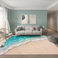 3D Carpets For Living Room Large Waves Beach Kids Room Rug Blue Kichen Mat Floor Carpet Modern Entracnce Mat Home Bathroom Rugs