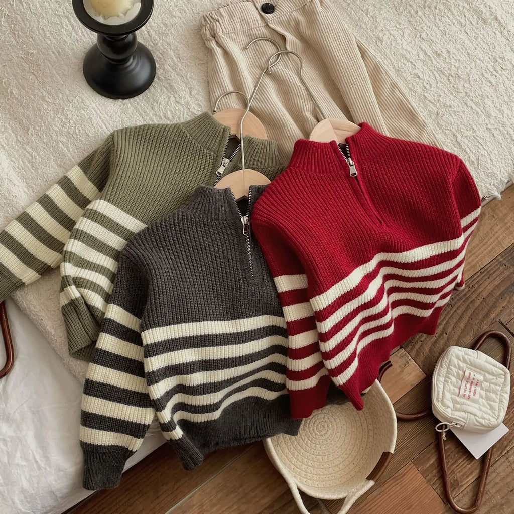 Childrens Clothing Sweater New Autumn 2024 New Loose and Versatile Casual Sweater
