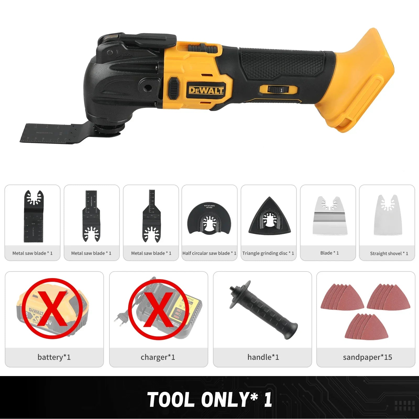 DEWALT 20V Cordless Oscillating Tool 3.2° Angle 6-Speed for Multi-Material Trimming/Cutting in Workshop & Home Renovation Tasks