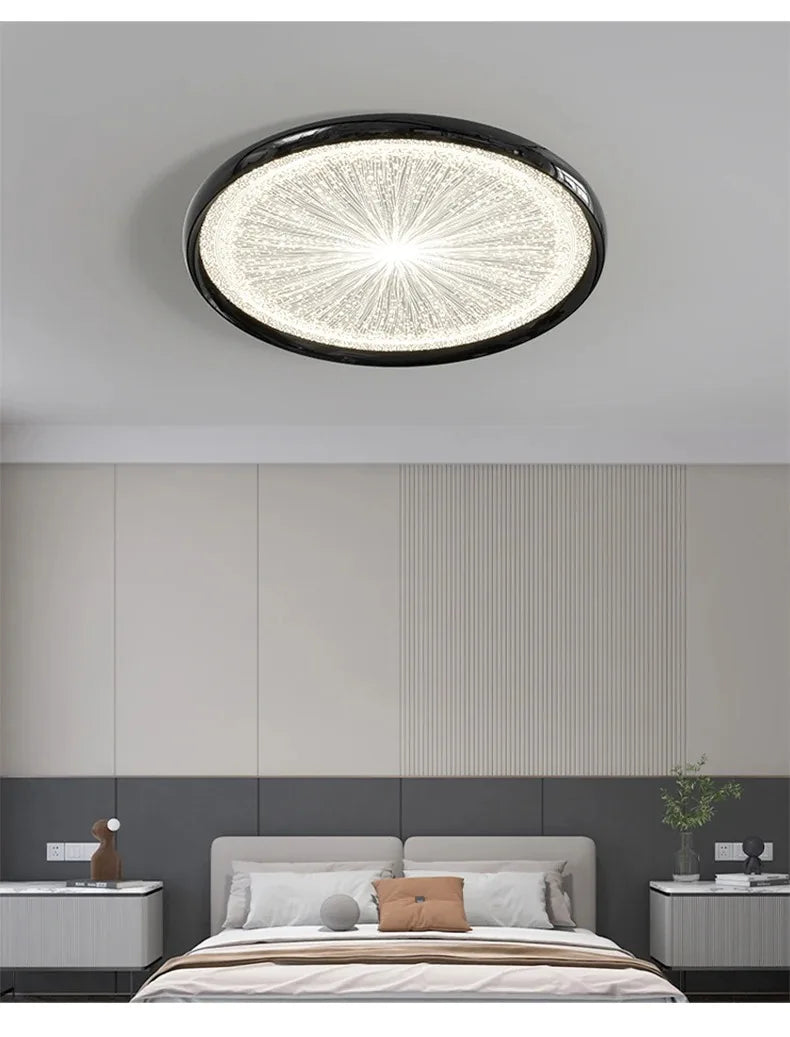 2026 New Modern LED Ceiling Lamp For Living Room Restaurant Round Lighting Fixture Bedroom Study Home Decor Firework Panel Lamp
