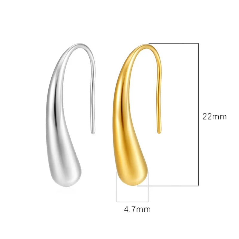 Most Popular Style Titanium Steel Hoop Earrings For Women C-type Peach Heart Round Ear Ring Non-fading Hot Selling Ear Jewelry