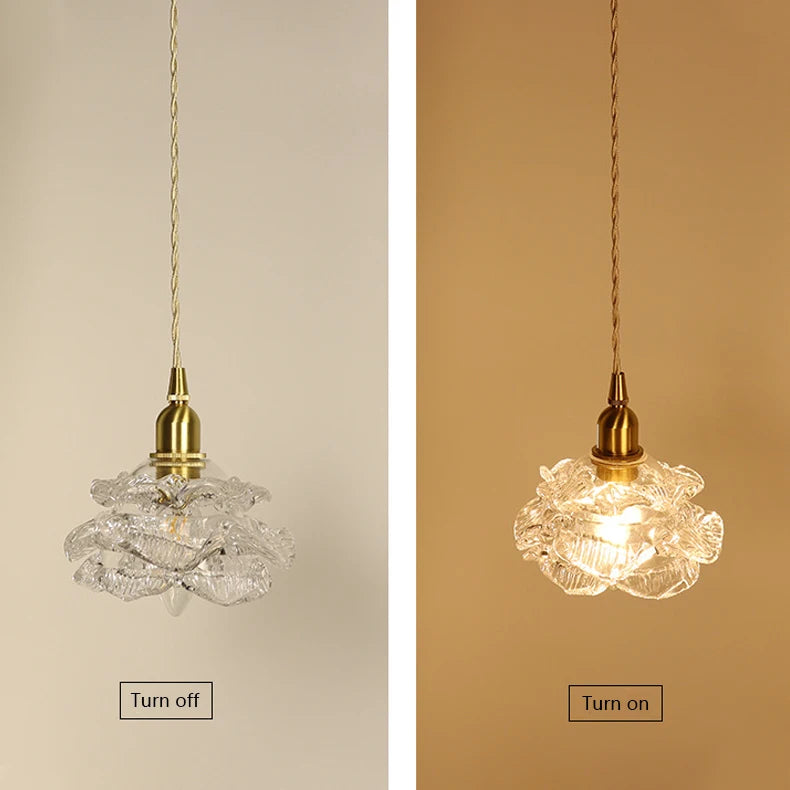 Nordic Rose Pendant Light Lustre Copper LED Ceiling Lights for Living Room Bedroom Dining Room Home Decor Wall Lamp Hanging Lamp