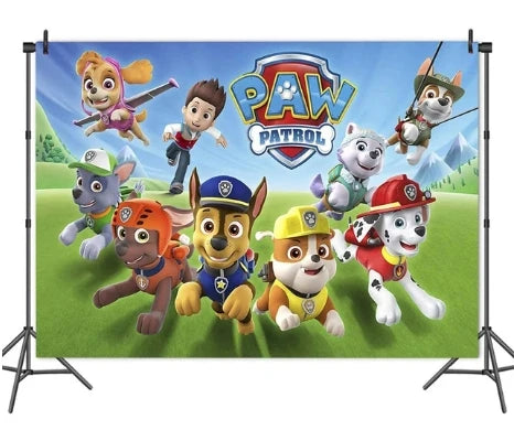 Skye Paw Patrol  Birthday Party Decoration Kids Shower Boys Girls Tableware Supplies Tablecloth Balloon Cake Topper Straw