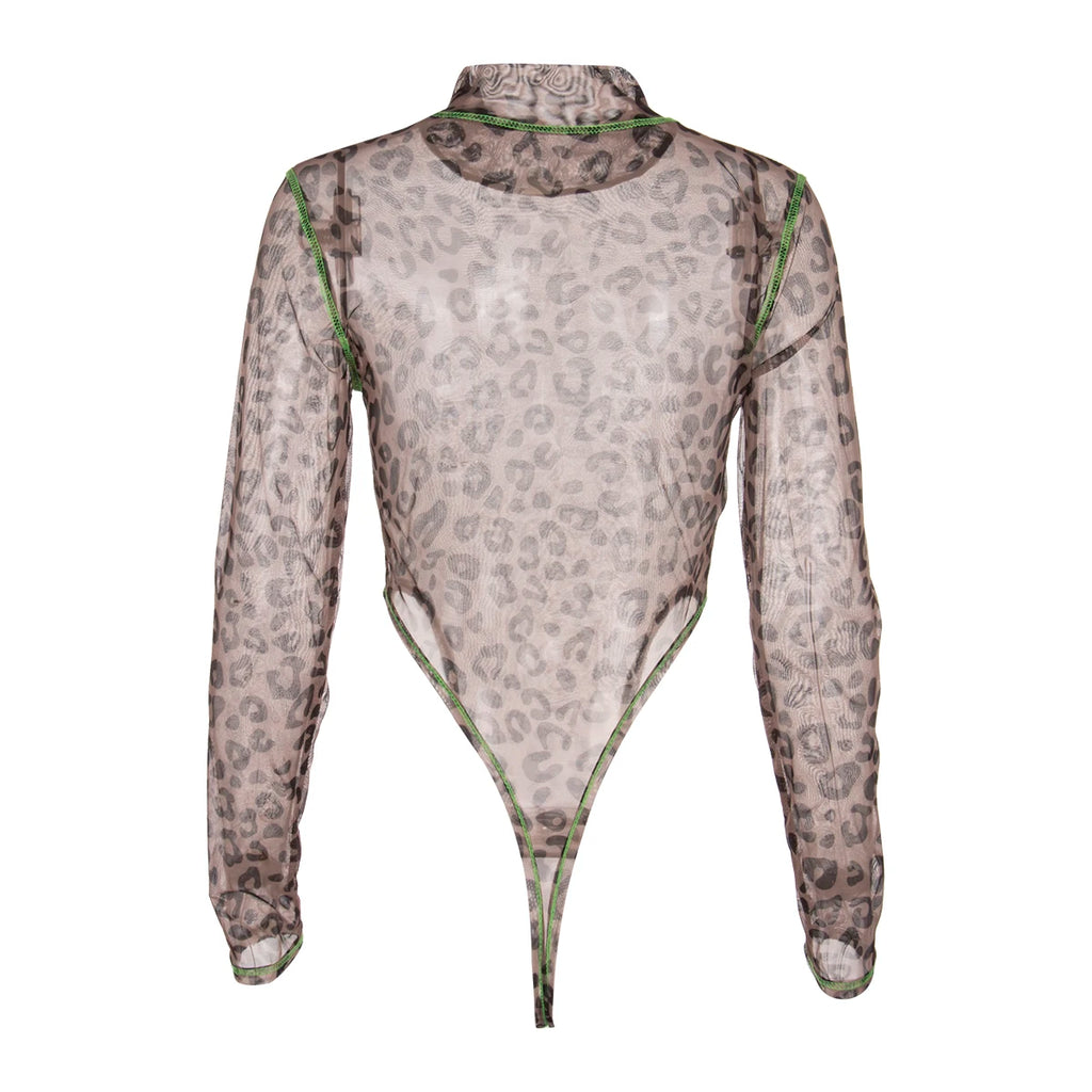 Summer Sexy Women Leopard Bodysuit High Cut Leotard Thong Clubwear Bodycon Jumpsuit Bodys Romper Tops Overalls For Women