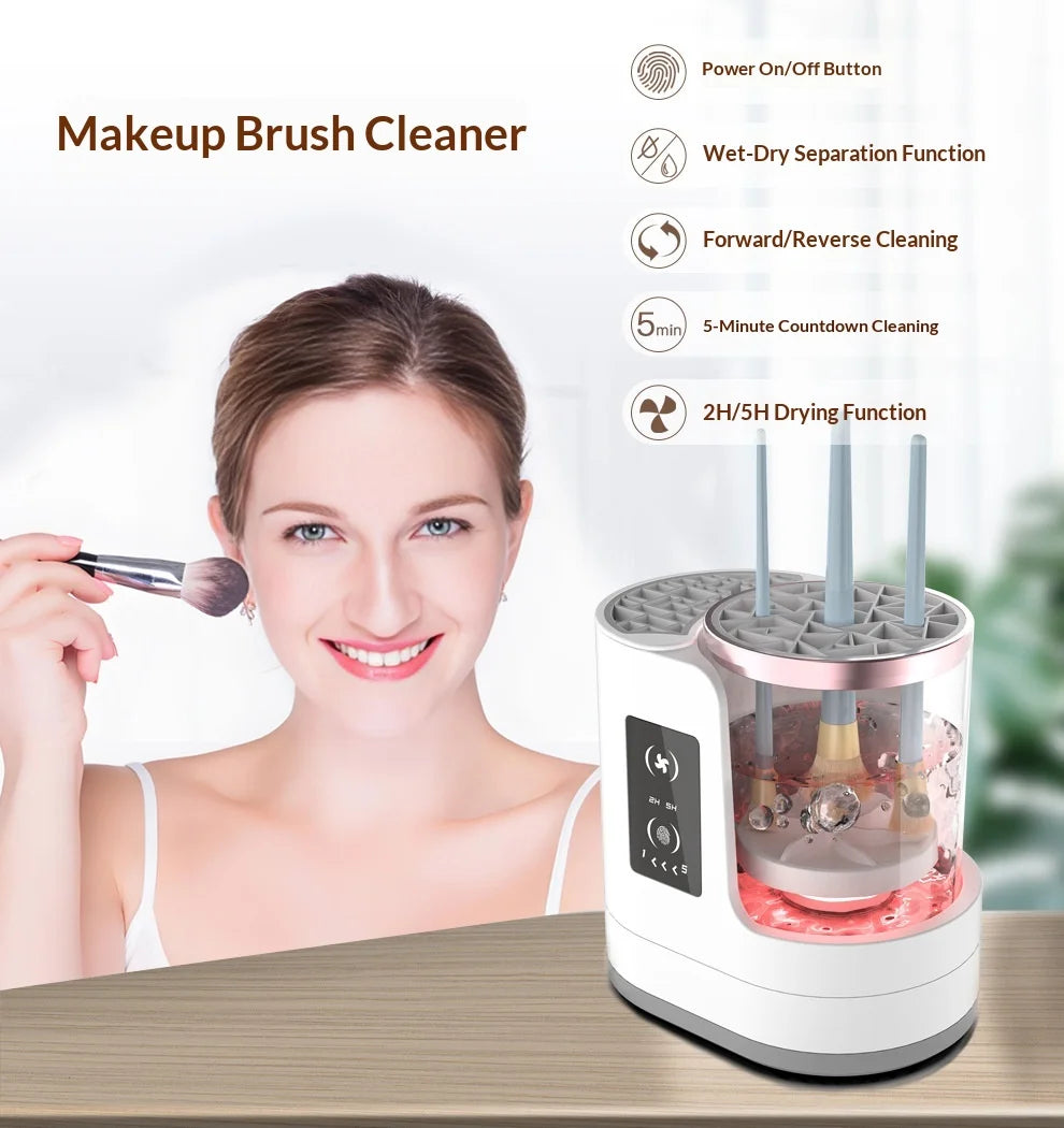 Makeup Brush Cleaner  Electric Drying and Brush-washing A Fully Automatic Cleaning Tool That Doesn't Damage The Bristles